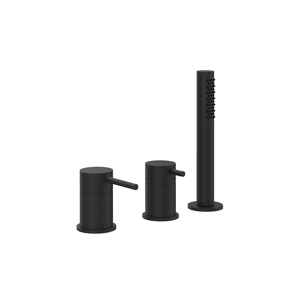 Gessi 316 3-Loch-Wannenarmatur zur Wannenrandmontage mit Umsteller, Schlauch 1,50m, 2-Wege Umlenkkartusche und herausziehbarer Antikalk-Handbrause für separaten Wanneneinlauf, schwarz matt - 54043299 Gessi 316 3-Loch-Wannenarmatur zur Wannenrandmontage mit Umsteller, Schlauch 1,50m, 2-Wege Umlenkkartusche und herausziehbarer Antikalk-Handbrause für separaten Wanneneinlauf, schwarz matt - 54043299