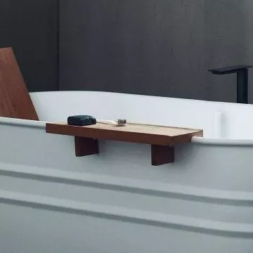 Agape VIEQUES Ablage aus Iroko-Holz für die VIEQUES und VIEQUES XS Badewanne, Breite: 49cm, Tiefe: 16cm - AVAS0971I Agape VIEQUES Ablage aus Iroko-Holz für die VIEQUES und VIEQUES XS Badewanne, Breite: 49cm, Tiefe: 16cm - AVAS0971I