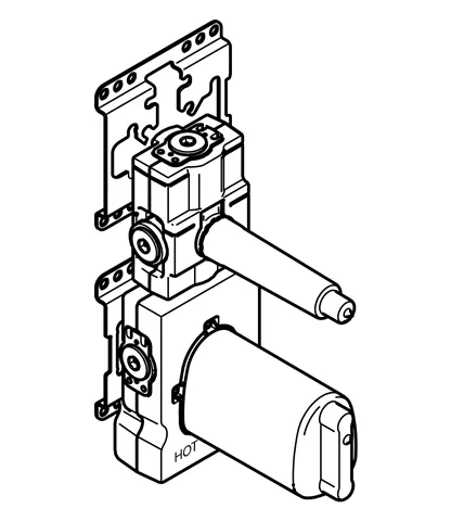 Dornbracht xTOOL UP-Thermostatmodul mit 1 Ventil 3/4¨-3551197090