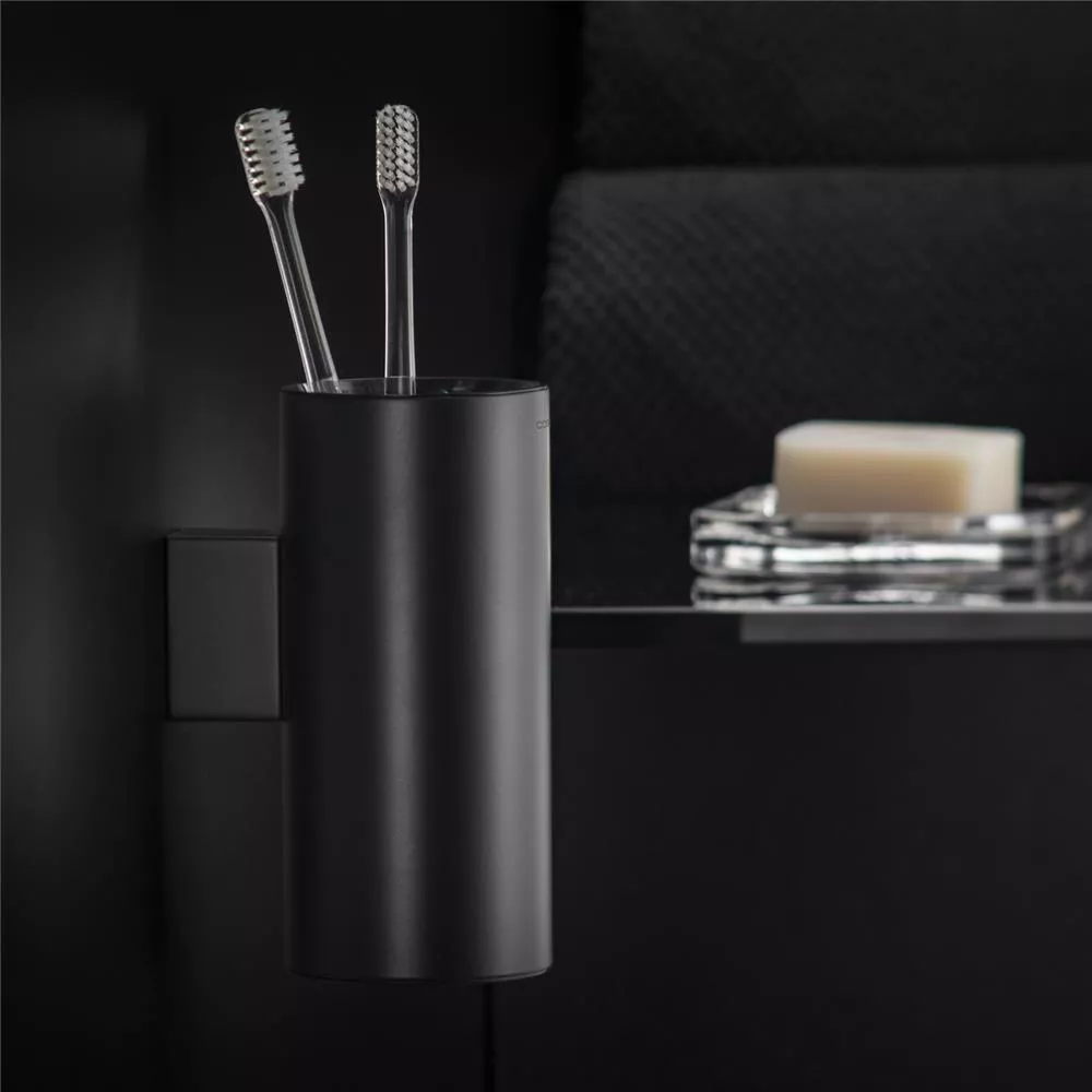 cosmic Black & White Wand-Zahnbürstenhalter, schwarz matt - WJC238A0054036