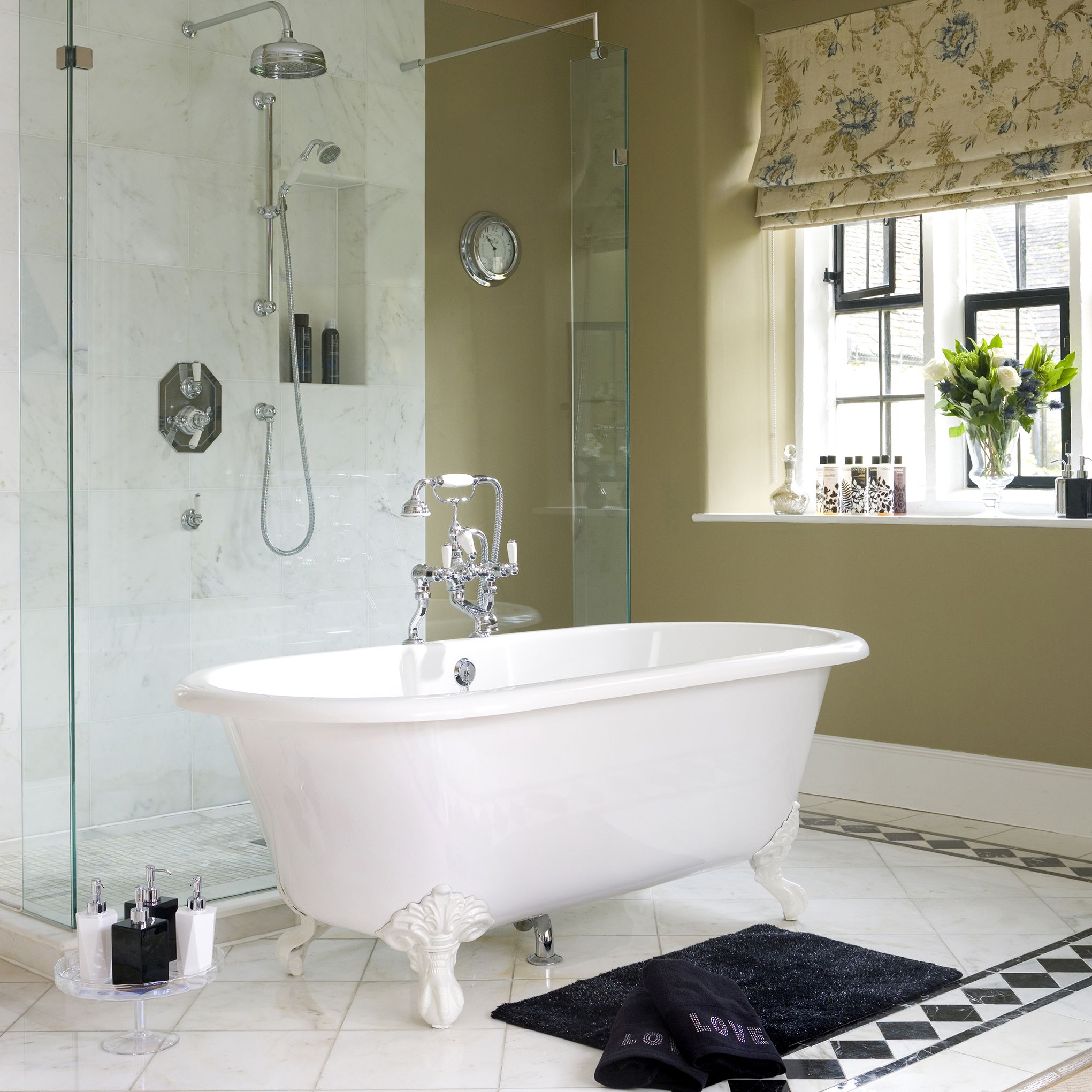 victoria + albert CHESHIRE freistehende Badewanne mit Überlauf und Klauenfüßen, Badewanne weiß glänzend-CHE-N-SW-OF+FT-CHE-SW