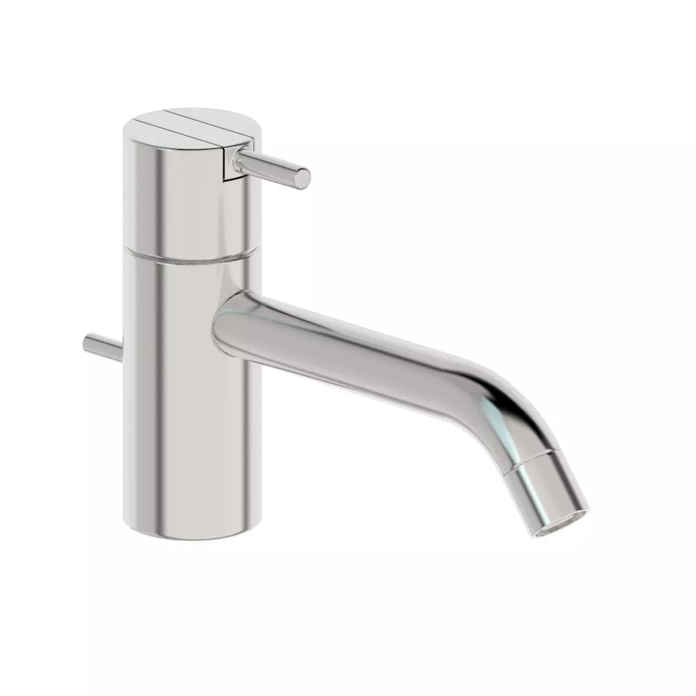 vola HV3/150 Waschtisch-Einhebelmischer, Höhe:120mm, Ausladung:150mm, mit Ablaufgarnitur, Hebel:25mm, chrom-HV3/150-16