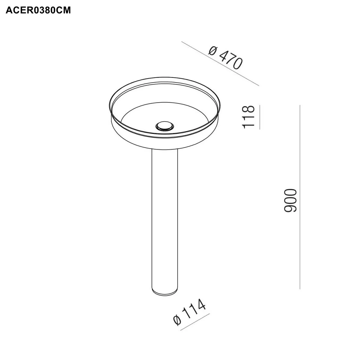 Agape UNDICI INBOX freistehendes Waschbecken mit rundem Aufsatzbecken aus Edelstahl, Durchmesser: 47cm, Höhe: 90cm, Wandablauf, inklusive Ablaufgarnitur, edelstahl gebürstet - ACER0380CMSPSP Agape UNDICI INBOX freistehendes Waschbecken mit rundem Aufsatzbecken aus Edelstahl, Durchmesser: 47cm, Höhe: 90cm, Wandablauf, inklusive Ablaufgarnitur, edelstahl gebürstet - ACER0380CMSPSP