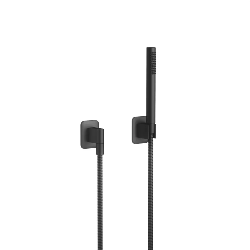 Dornbracht LISSE Schlauchbrausegarnitur mit Einzelrosetten, schwarz matt-27802845-33