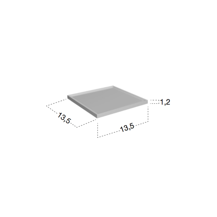 antoniolupi TAB 213 quadratische Ablage, weiß matt-TAB213