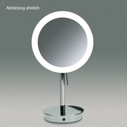 WINDISCH 99856 LED-Stand-Kosmetikspiegel mit Sensor, gold/3-fach-99856O3X