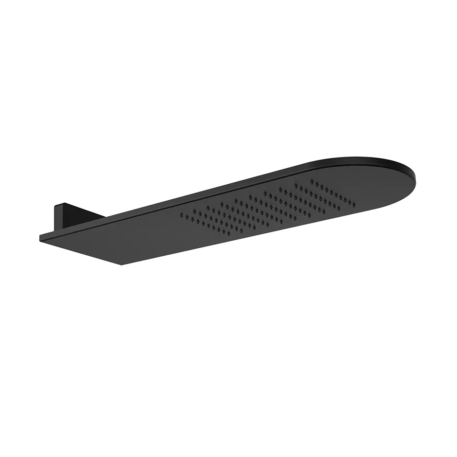 Gessi 316 Antikalk-Kopfbrause zur Wandmontage, Breite: 20cm, Tiefe: 62cm, 1/2 Anschluss, schwarz matt - 45163299