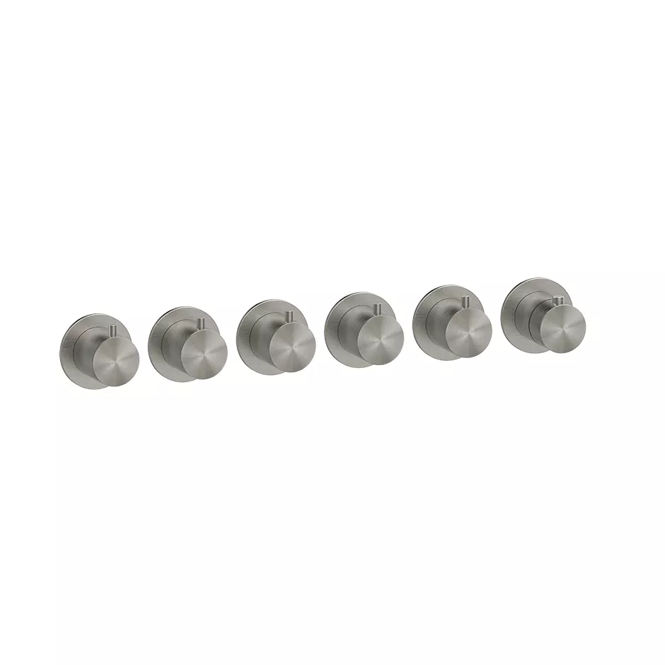 Gessi 316 Fertigmontageset für 5-Wege-Thermostat, horizontale/vertikale Wandmontage, edelstahl matt gebürstet - 54340239 Gessi 316 Fertigmontageset für 5-Wege-Thermostat, horizontale/vertikale Wandmontage, edelstahl matt gebürstet - 54340239