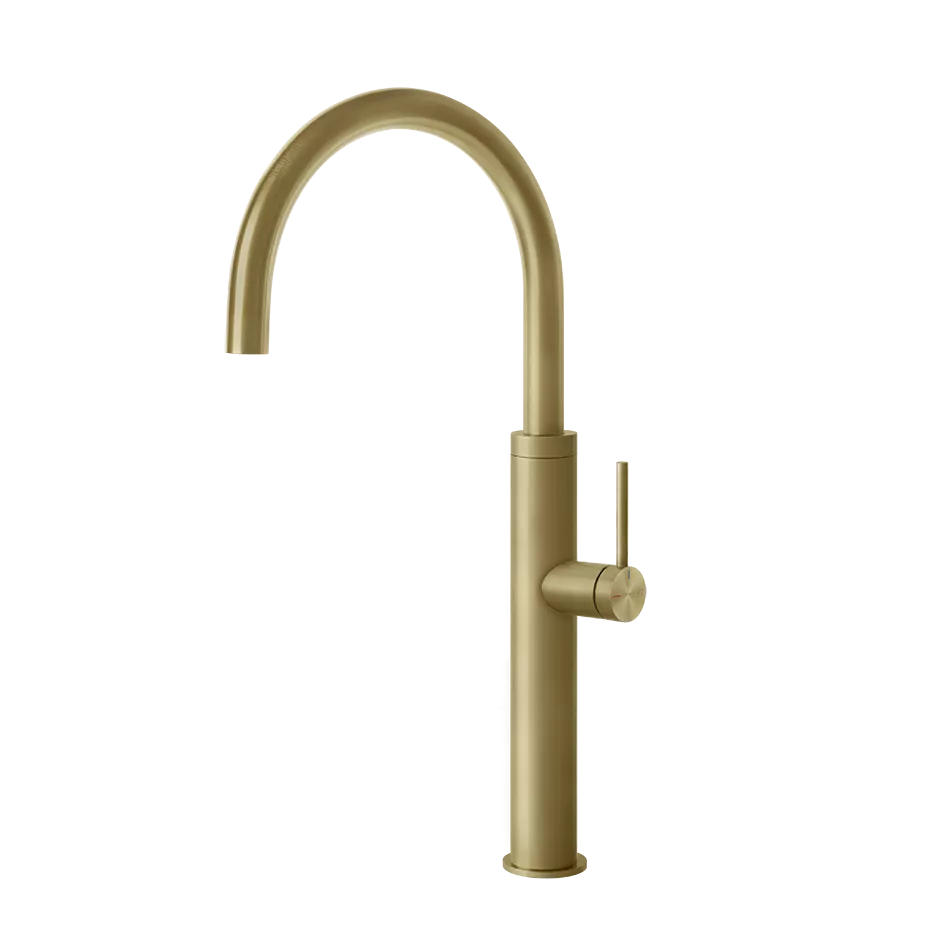 Gessi 316 Einhebelmischer mit Schwenkarm, messing gebürstet PVD - 60016727