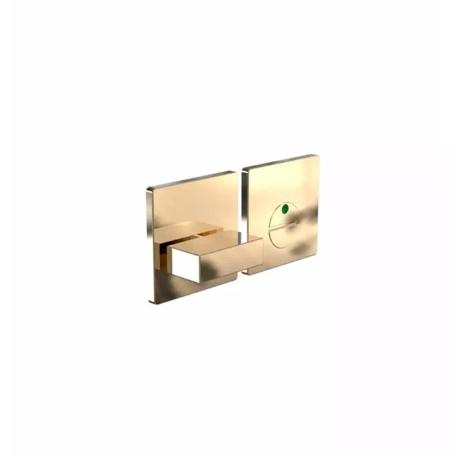 Frost Denmark ARCHITECTURAL HARDWARE WC-Rosetten mit Knauf, quadratisch, für skandinavische Schlösser-A2001GSMODUL