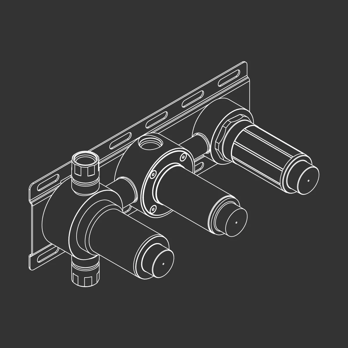 cea Unterputz-Einbauteil-Thermostat mit 2/3-Wege-Umstellung und Auslaufmuffe rechts - UCS37 cea Unterputz-Einbauteil-Thermostat mit 2/3-Wege-Umstellung und Auslaufmuffe rechts - UCS37