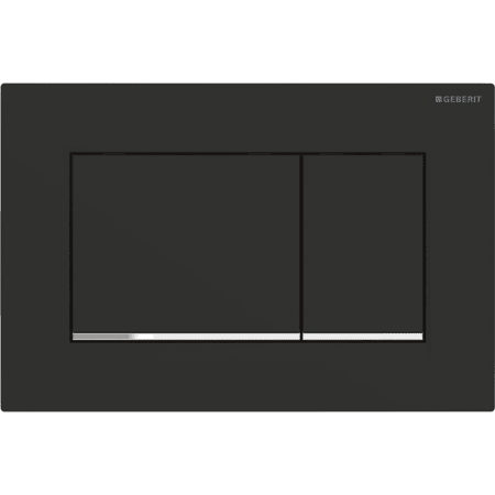 Geberit Betätigungsplatte Sigma30, für 2-Mengen-Spülung: schwarz matt lackiert, easy-to-clean-beschichtet, hochglanz-verchromt-115883141