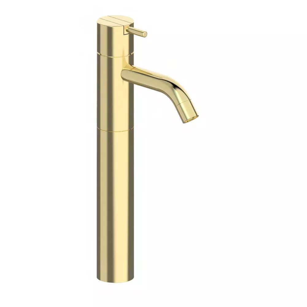vola HV1+170 Waschtisch-Einhebelmischer ohne Ablaufgarnitur Ausladung:114mm Höhe:290mm, Hebel:25mm, messing poliert-HV1+170-19 vola HV1+170 Waschtisch-Einhebelmischer ohne Ablaufgarnitur Ausladung:114mm Höhe:290mm, Hebel:25mm, messing poliert-HV1+170-19