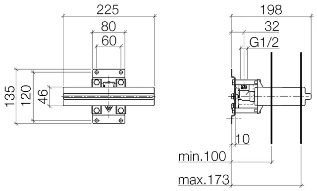 Dornbracht UP-Wandeinbaukasten-3520697090