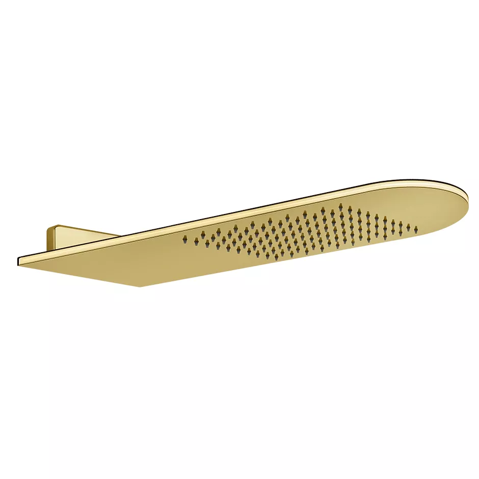 Gessi 316 Antikalk-Kopfbrause zur Wandmontage, Breite: 20cm, Tiefe: 62cm, 1/2 Anschluss, gold PVD - 45163246