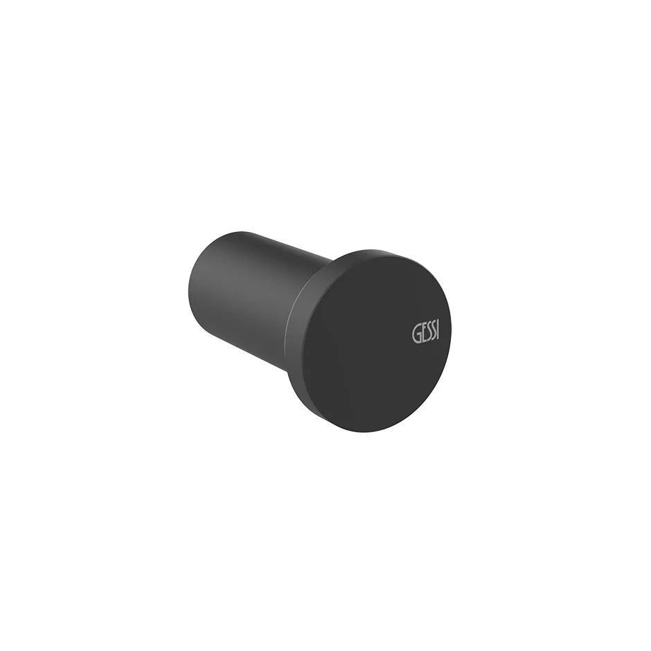 Gessi 316 Bademantelhaken zur Wandmontage, Durchmesser: 28mm, schwarz matt - 54821299