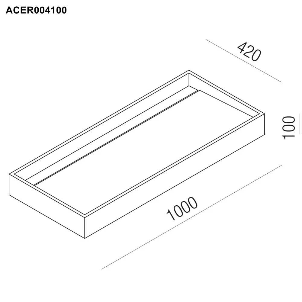 Agape 004 Aufsatzbecken aus Naturstein, Breite: 100cm, inklusive Ablaufventil, bianco carrara - ACER004100MC