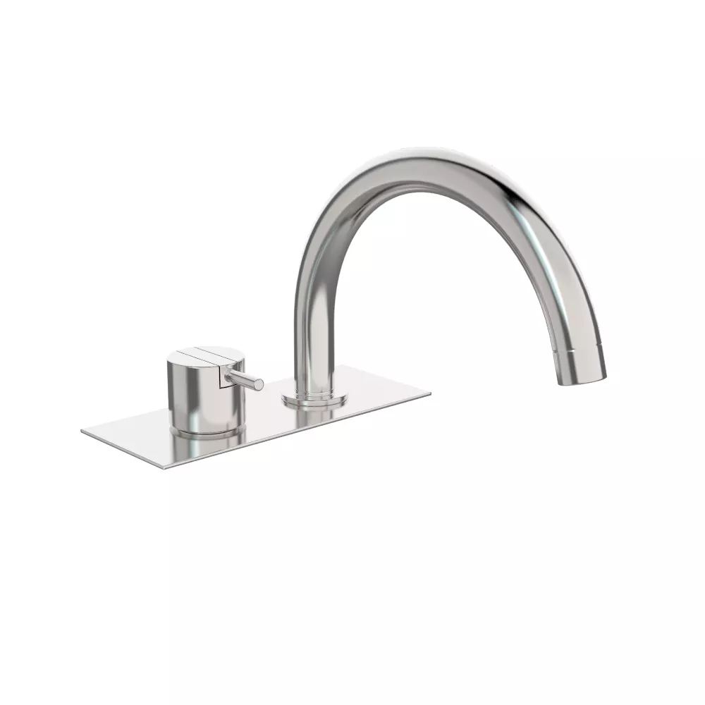 vola BK7 Wannen-Einhebelmischer für Fliesenbank, Ausladung:200mm, Hebel:25mm, chrom-BK7-16