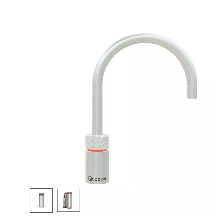Quooker Nordic Round Kalt- und Kochendwasserspender für Warmwasseranschluss-3NRRVSCUBE