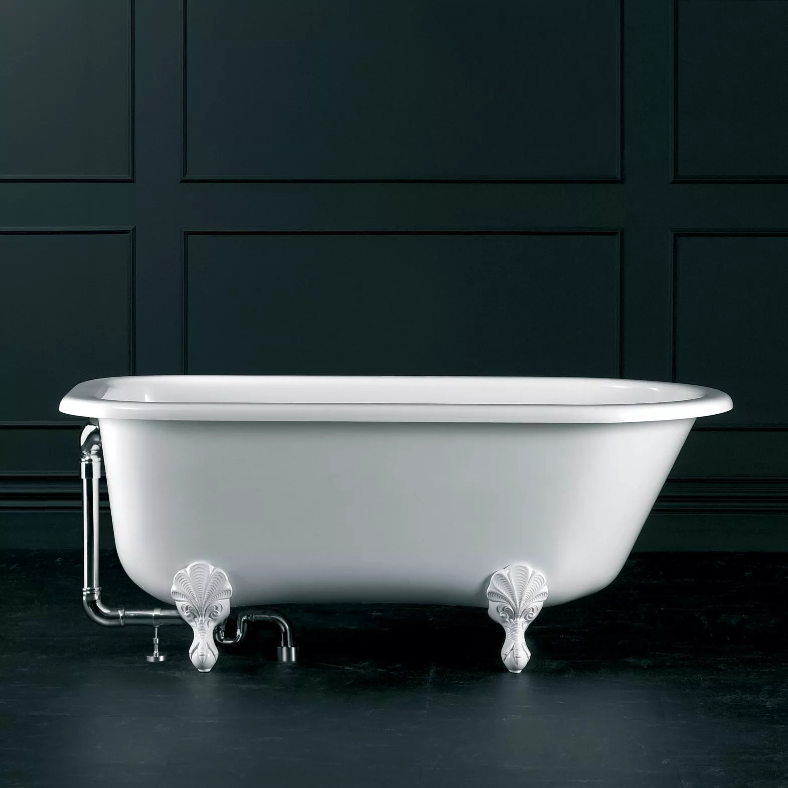 victoria + albert WESSEX freistehende Badewanne, weiß glänzend-WES-N-SW-OF+FT-HAM-SW