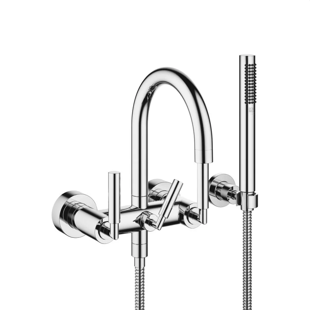 Dornbracht TARA Wannenbatterie für Wandmontage mit Schlauchbrausegarnitur, chrom-25133882-00