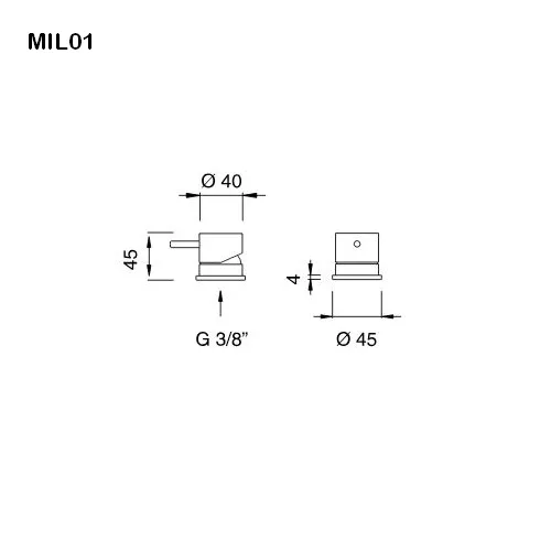 cea MILO360 Tisch-Eingriffmischer, edelstahl satiniert-MIL01S