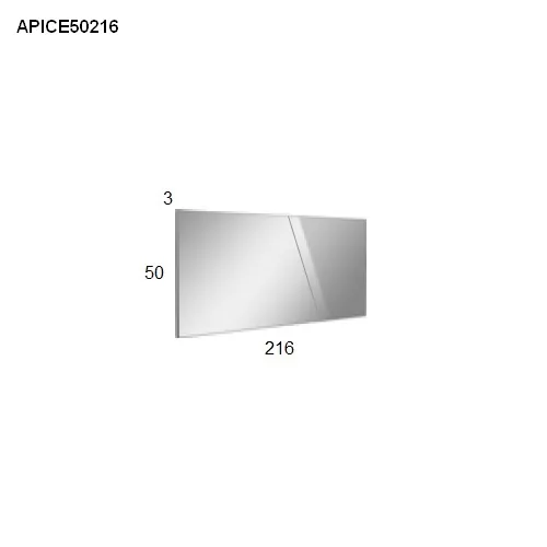 antoniolupi APICE rechteckiger Spiegel, H:50cm, B:216cm-APICE50216