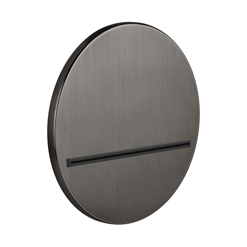 Gessi 316 Schwalleinlauf für separaten Einhebelmischer zur Wandmontage, metall schwarz gebürstet PVD - 65295707