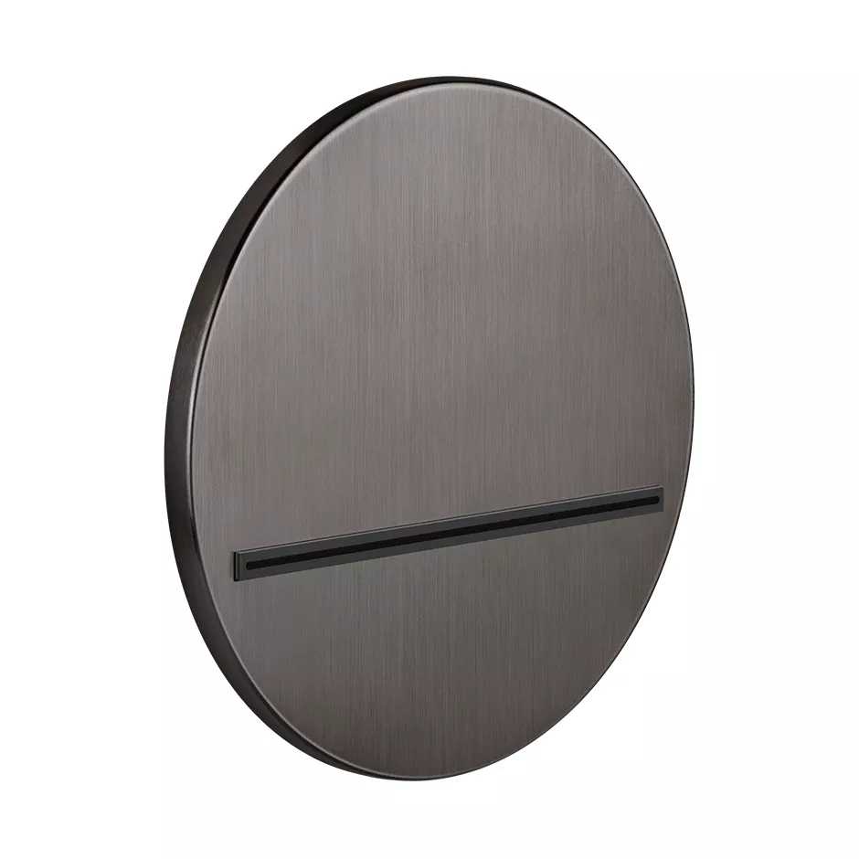 Gessi 316 Schwalleinlauf für separaten Einhebelmischer zur Wandmontage, metall schwarz gebürstet PVD - 65295707