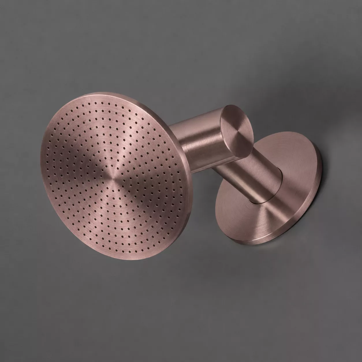 cea FRE 216 Wand-Kopfbrause mit beweglichem Brausekopf, Durchmesser: 80mm, bronze satiniert - FRE216ZS