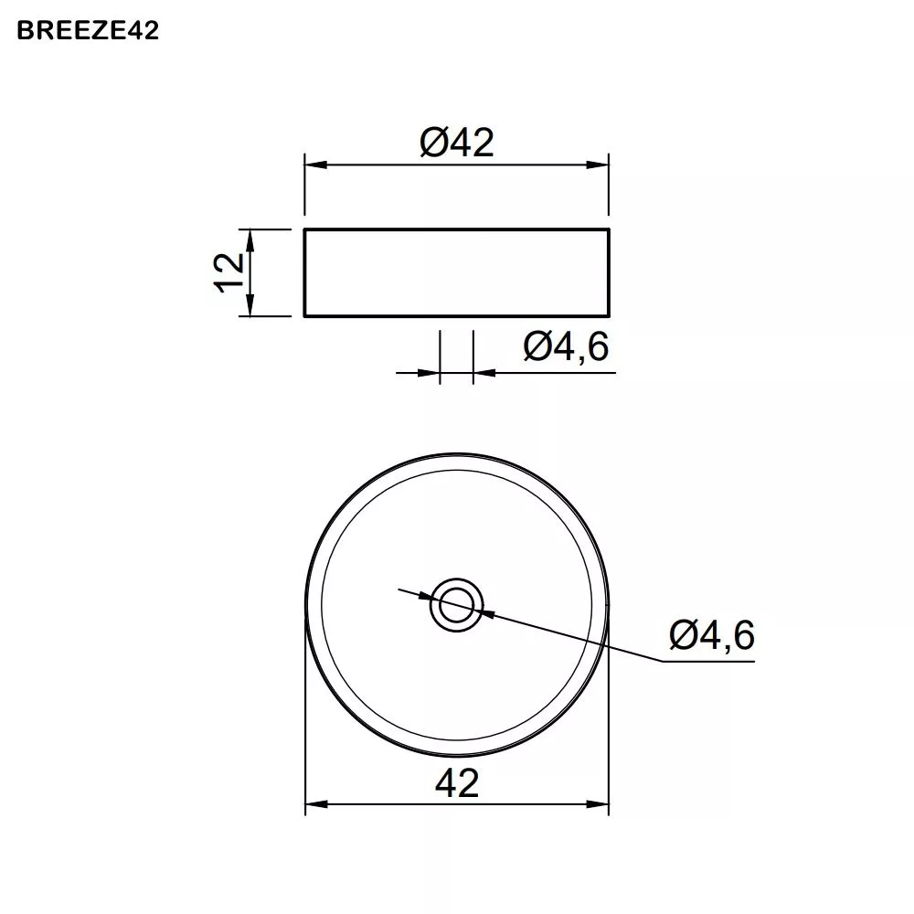 antoniolupi BREEZE Aufsatzbecken aus Cristalmood®, 12x42cm, fumé-BREEZE42-FUME