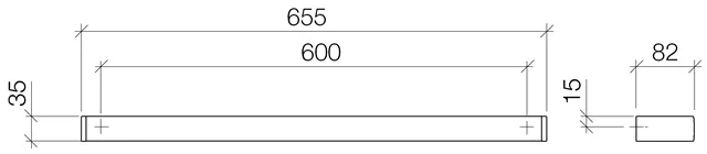 Villeroy & Boch CULT Badetuchhalter Breite:655mm schwarz matt-83060960-33 Villeroy & Boch CULT Badetuchhalter Breite:655mm schwarz matt-83060960-33