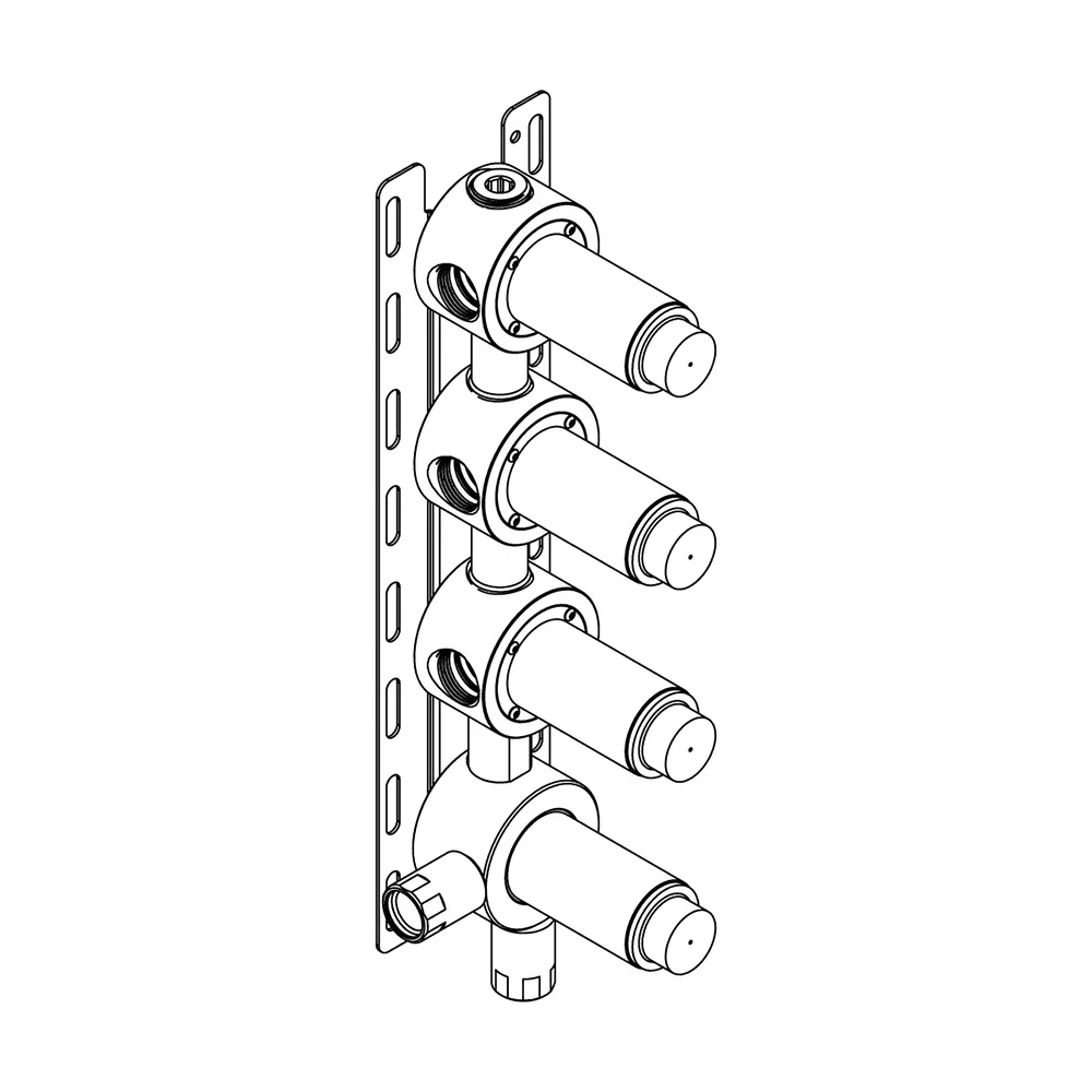 cea Unterputz-Einbauteil-Thermostat mit 3 Absperrventilen-UCS17