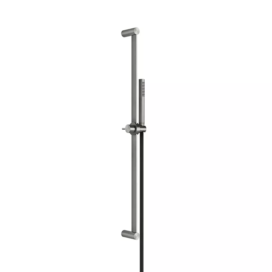Gessi 316 Brausestange zur Wandmontage mit Antikalk-Handbrause, Schlauch 1,50m, 1/2 Anschluss, Brausehalter nicht seitlich verdrehbar, nur Höhenverstellung, edelstahl matt gebürstet - 54044239