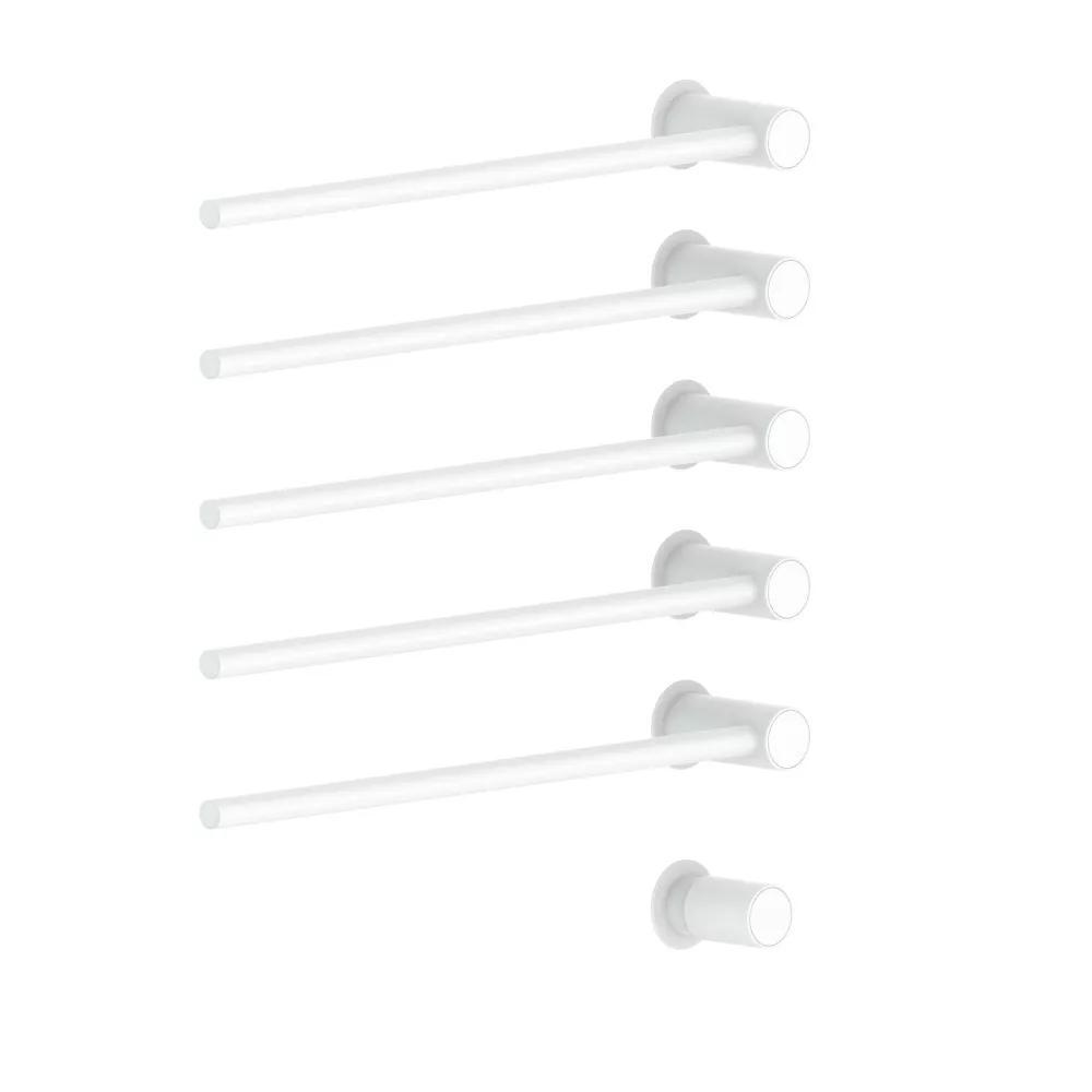 vola T39EL/5 Unterputz-Handtuchwärmer für Elektroanschluss, Breite:555mm, mit 5 Heizstäben, weiß matt-T39EL/5-28