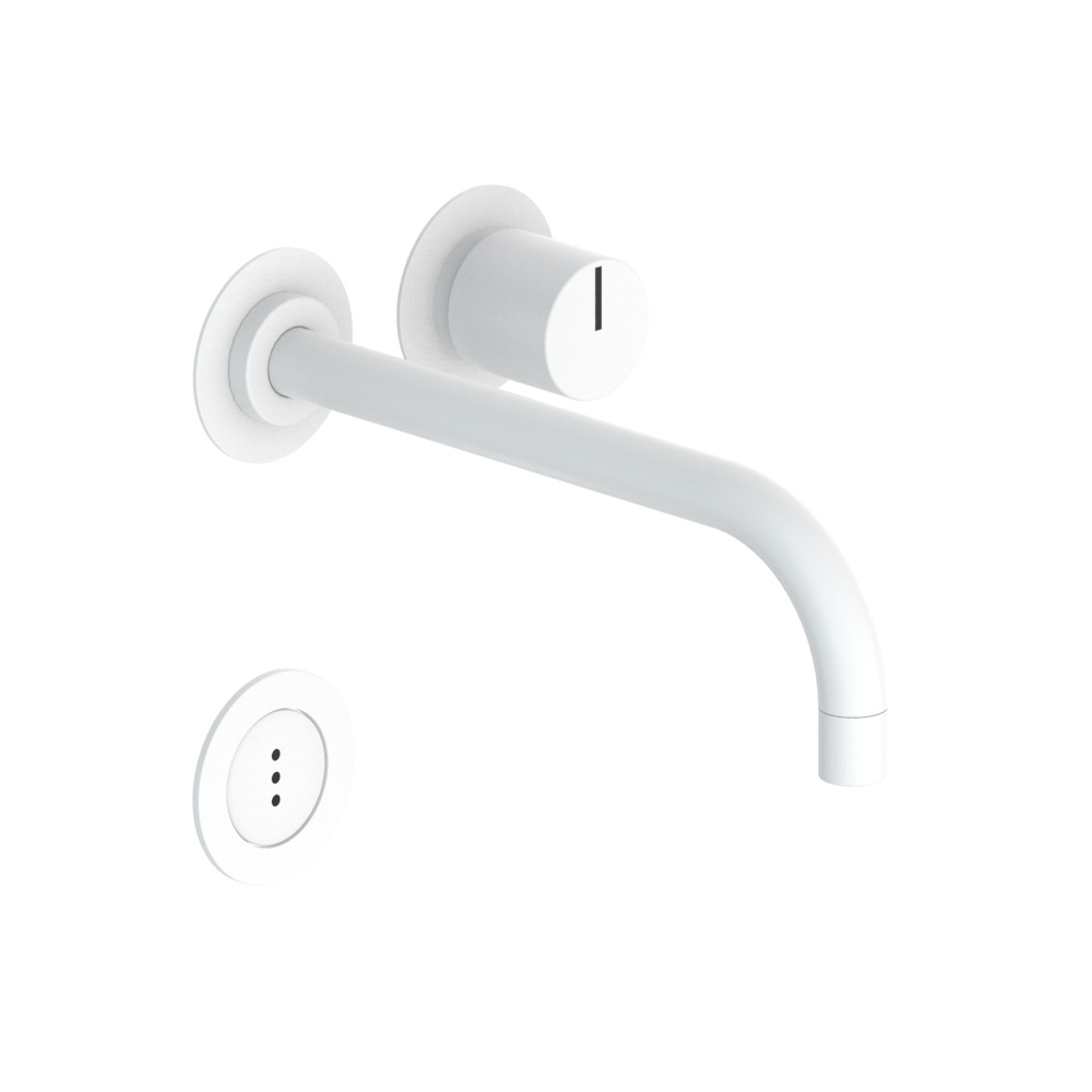 vola 4921VSX berührungsloser UP-Waschtischmischer, Ausladung:225mm, Griff rechts, mit Temperatureinstellung, Batteriebetrieb, weiß matt-4921VSX-28