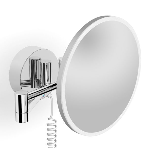 AVENARIUS Kosmetikspiegel Wand, rund, LED, 5-fach, 3-armig, chrom-9505103010