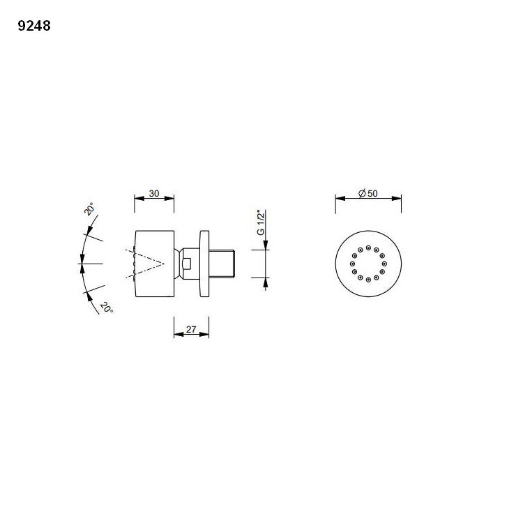 Fantini Metall-Seitenbrause-86029248