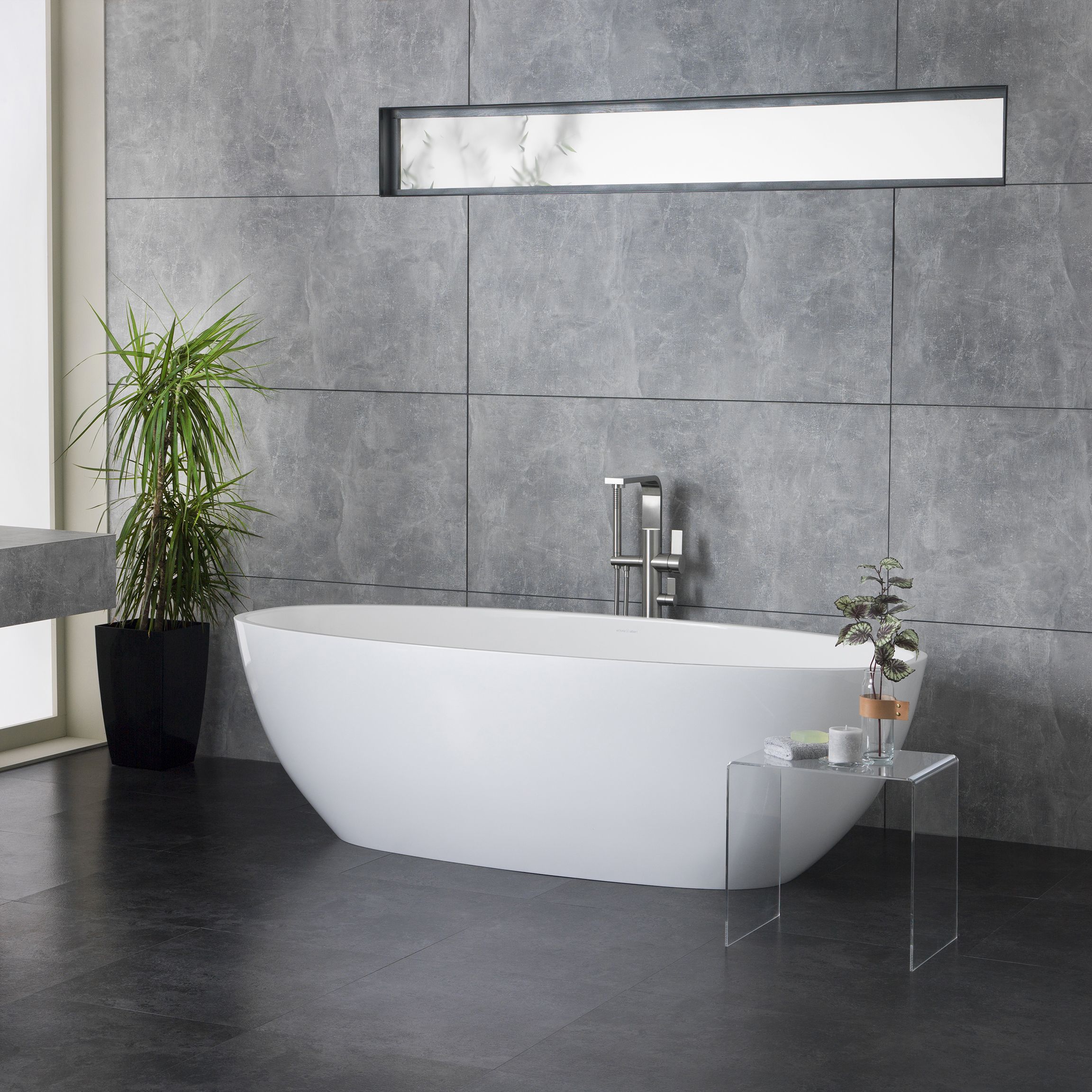 victoria + albert BARCELONA CLASSIC freistehende Badewanne, 179x85x55cm-BAR-N-SW-NO