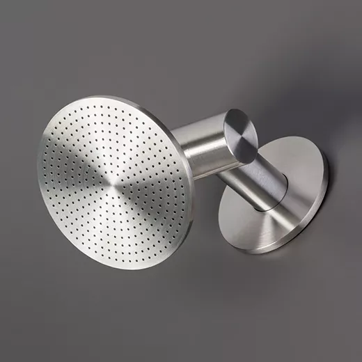 cea FRE 216 Wand-Kopfbrause mit beweglichem Brausekopf, D:80mm, edelstahl satiniert-FRE216S