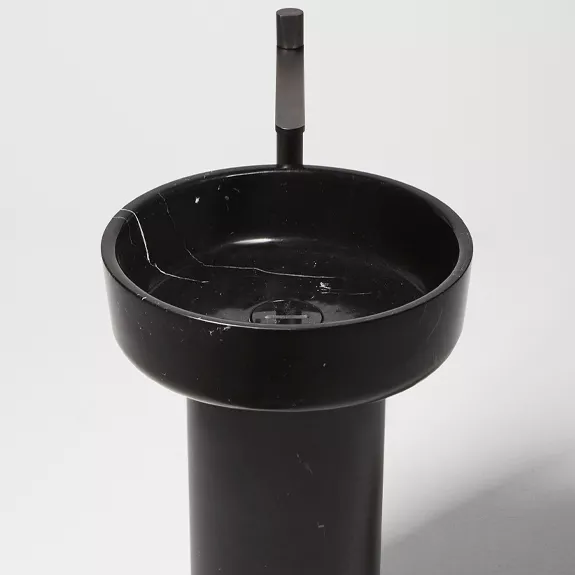 antoniolupi OPALE rundes Waschbecken, D:50cm-OPALE11-NEROMARQUINIA