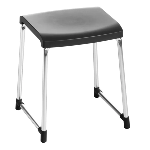 AVENARIUS Serie Universal Bad-Hocker 425x390x480mm , Sitzfläche schwarz, chrom-9004720010