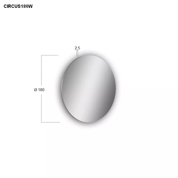 antoniolupi CIRCUS runder LED-Spiegel, D:180cm, Lichtfarbe:4000K, neutralweiß-CIRCUS180W