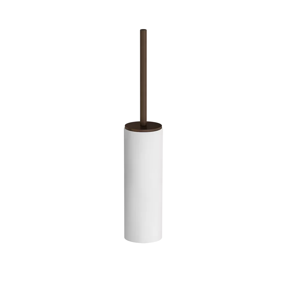 Gessi ANELLO WC-Bürstengarnitur mit weißem Behälter, Standversion, dunkles bronze - 63743845 Gessi ANELLO WC-Bürstengarnitur mit weißem Behälter, Standversion, dunkles bronze - 63743845