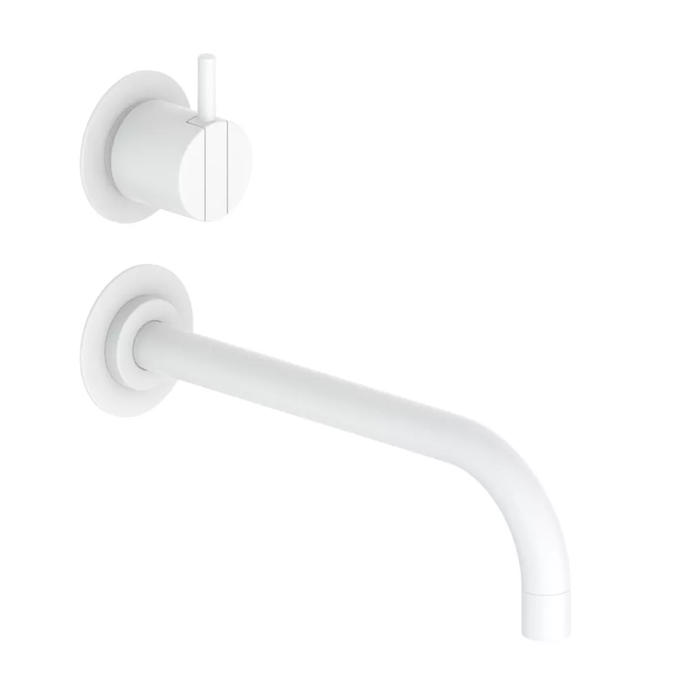 vola 321 Unterputz-Waschtisch-Einhebelmischer, Ausladung:225mm, Griff oben, Hebel:25mm, weiß matt-321-28