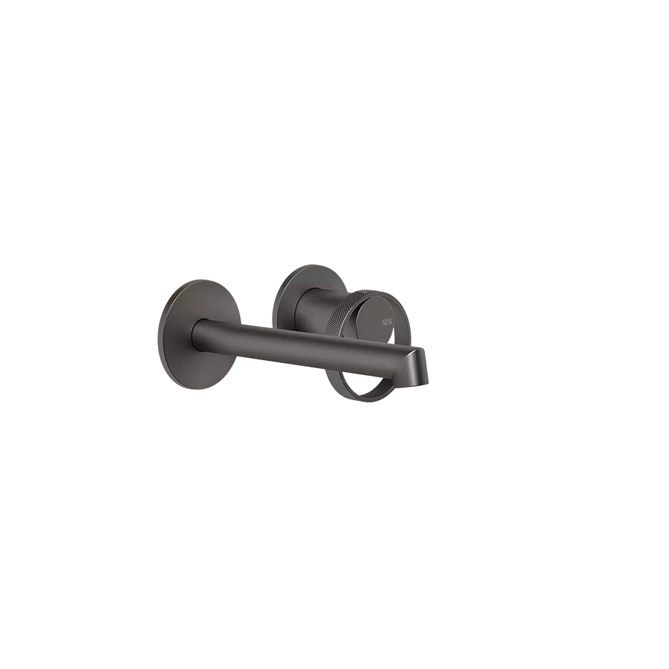 Gessi ANELLO Außenteil für Waschtisch-Einhebelmischer mit Auslauf zur Wandmontage, Ausladung: 130-160mm, mit einzelnen Rosetten 65mm, ohne Ablaufgarnitur, metall schwarz gebürstet PVD - 63381707 Gessi ANELLO Außenteil für Waschtisch-Einhebelmischer mit Auslauf zur Wandmontage, Ausladung: 130-160mm, mit einzelnen Rosetten 65mm, ohne Ablaufgarnitur, metall schwarz gebürstet PVD - 63381707