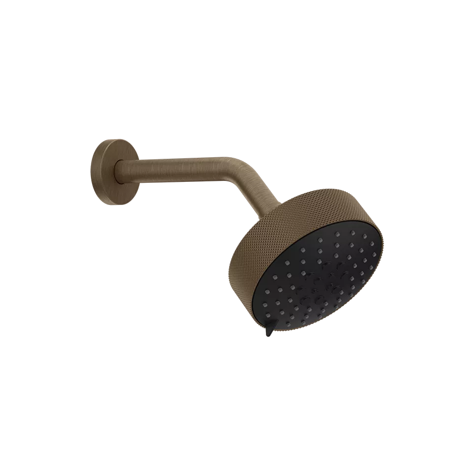 Gessi ANELLO schwenkbare Antikalk-Kopfbrause zur Wandmontage, Durchmesser: 129mm, mit Gelenk und Wandarm 234mm, Funktionen: Soft-Regen und Massage, 1/2 Anschluss, bei 3 bar Druck ca. 9 l/min, Oberfläche Diamantato, coffee bronze gebürstet PVD - 63356761 Gessi ANELLO schwenkbare Antikalk-Kopfbrause zur Wandmontage, Durchmesser: 129mm, mit Gelenk und Wandarm 234mm, Funktionen: Soft-Regen und Massage, 1/2 Anschluss, bei 3 bar Druck ca. 9 l/min, Oberfläche Diamantato, coffee bronze gebürstet PVD - 63356761