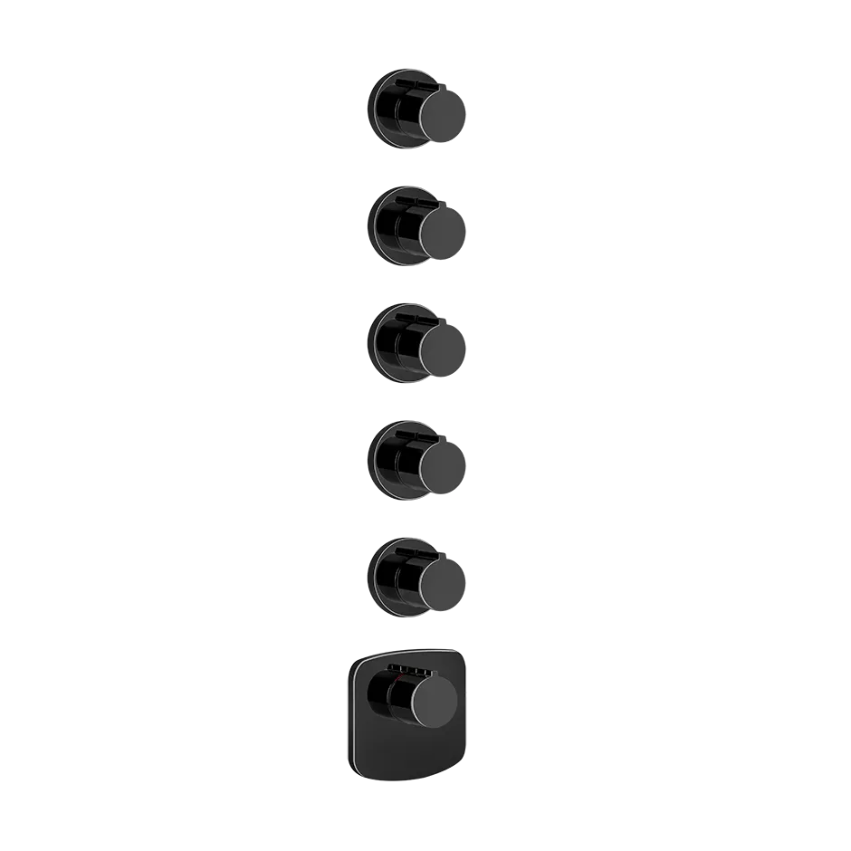 Gessi ANELLO Außenteil für Hochleistungsthermostat zur Wandmontage, 5-Wege, mit einzelnen Rosetten, metall schwarz PVD - 43240706 Gessi ANELLO Außenteil für Hochleistungsthermostat zur Wandmontage, 5-Wege, mit einzelnen Rosetten, metall schwarz PVD - 43240706