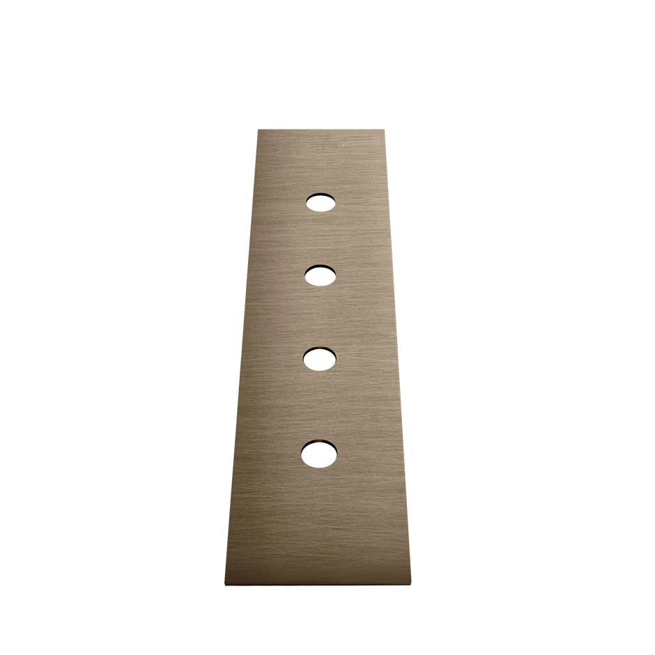 Gessi 4-Loch Dekorplatte für Secur-Box zur Fliesenbankmontage, dunkles bronze - 01664845