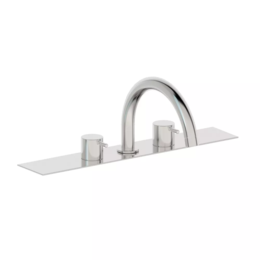 vola BK8 Wannen-Zweigriffmischer für Fliesenbank, Ausladung:200mm, Hebel:25mm, chrom-BK8-16